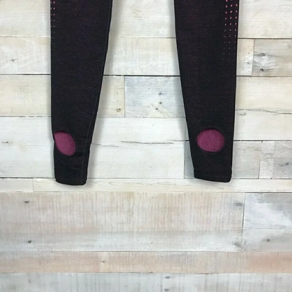 Nike Burnout Stirrup Leggings Black Pink small